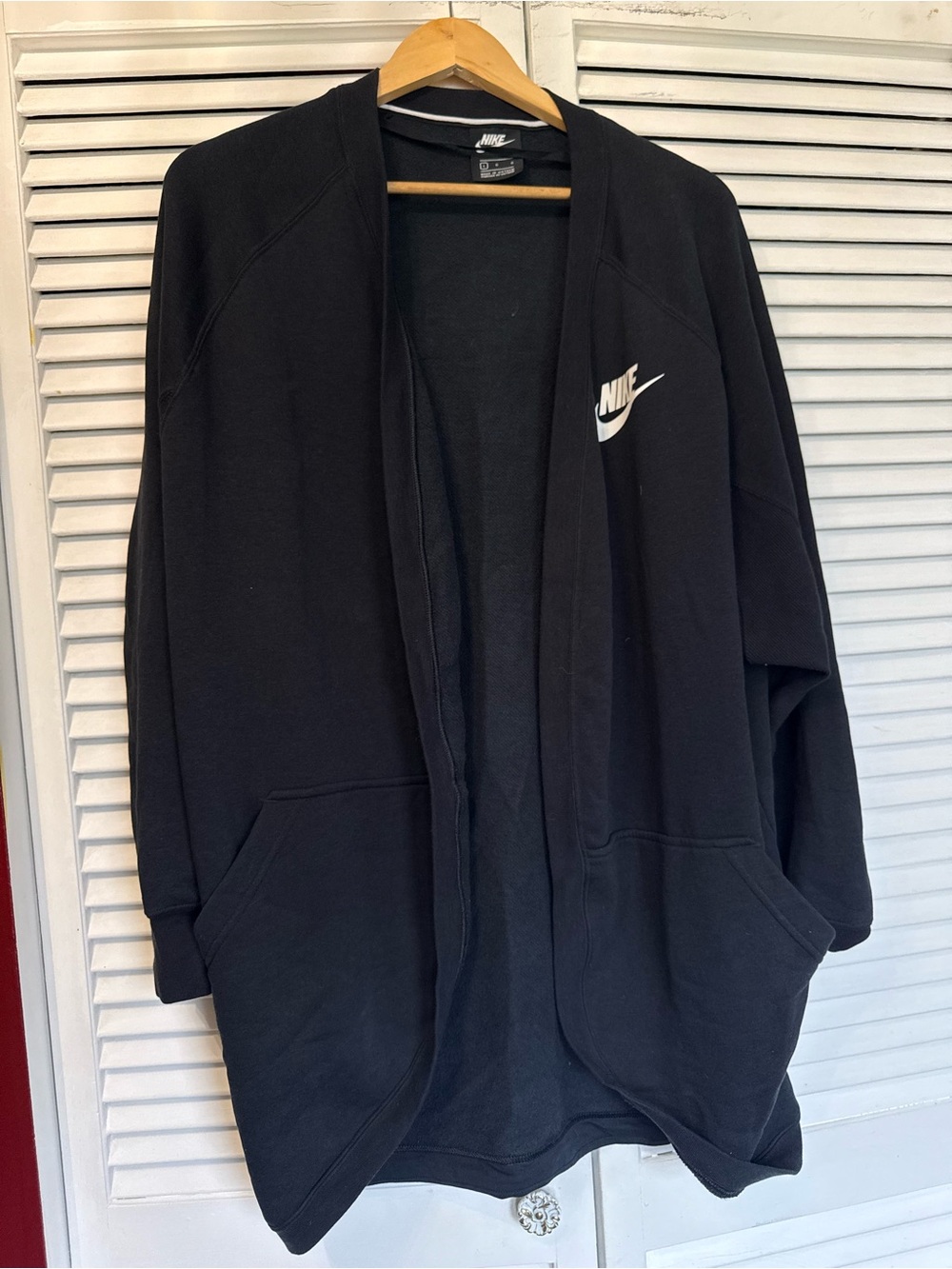 Nike Black Crewneck Sweatshirt with White Swoosh